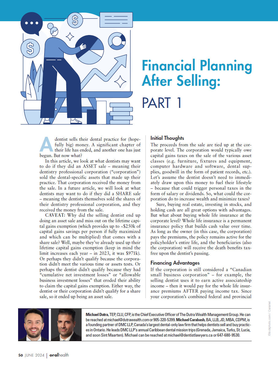 Financial Planning After Selling Part 1
