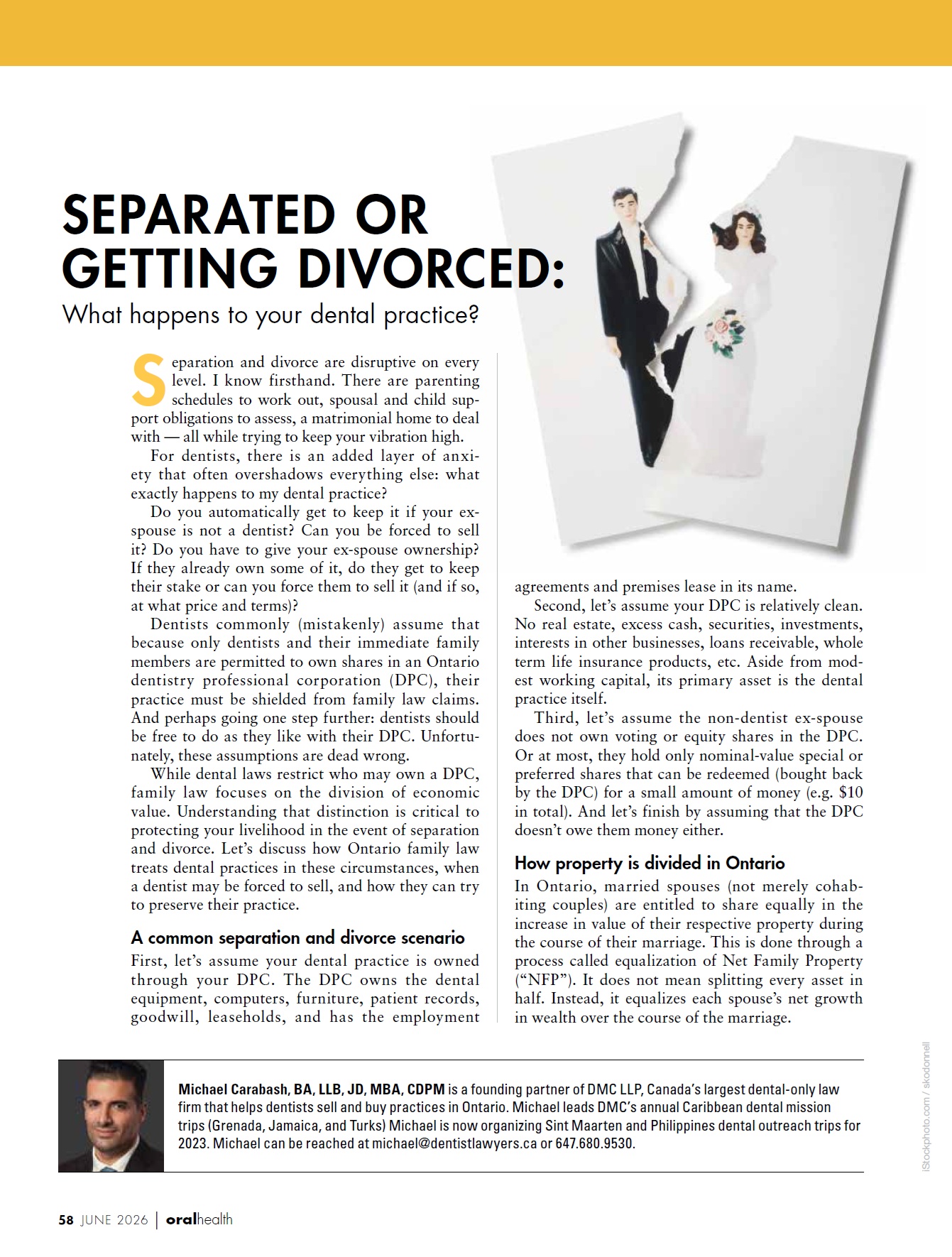 Separated or Getting Divorced: What Happens to Your Dental Practice?